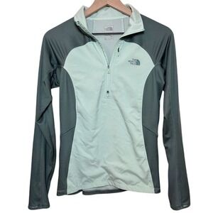 The North Face Running Pullover Top Long Sleeve Two Tone‎ Mint Green Women's S/P